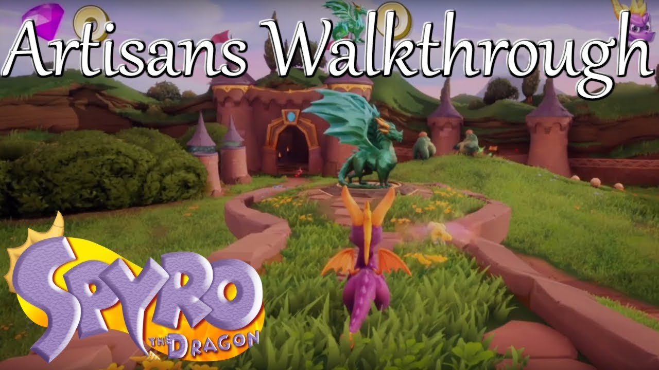 Spyro Reignited Trilogy: Artisans Walkthrough - Gems, Dragons, & Skill Point (Reach Tricky Platform)