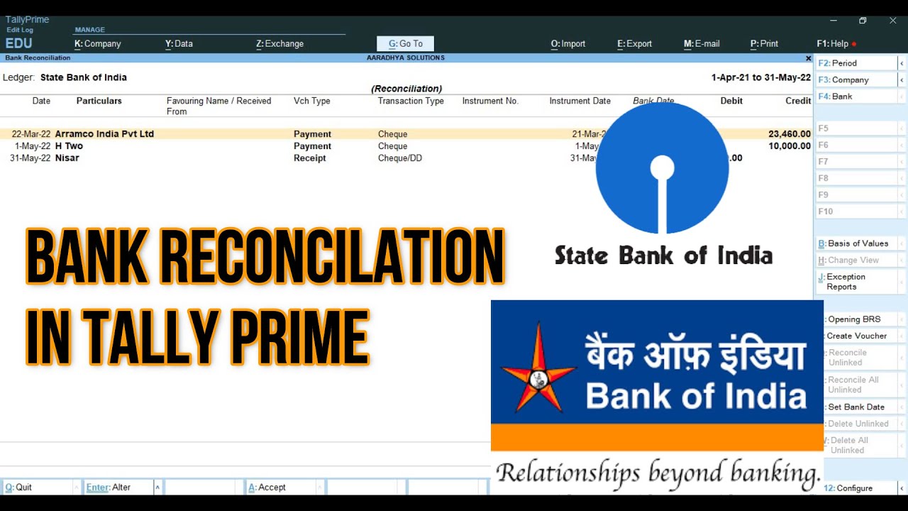 How to do BRS in Tally Prime || Tally For Beginners ||