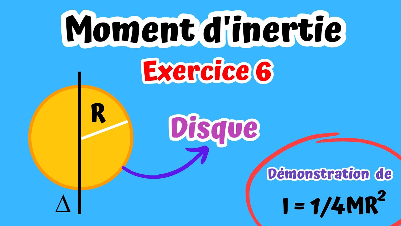 moment d'inertie 6: Etablissement du moment d'inertie d'un disque par rapport à son diamètre
