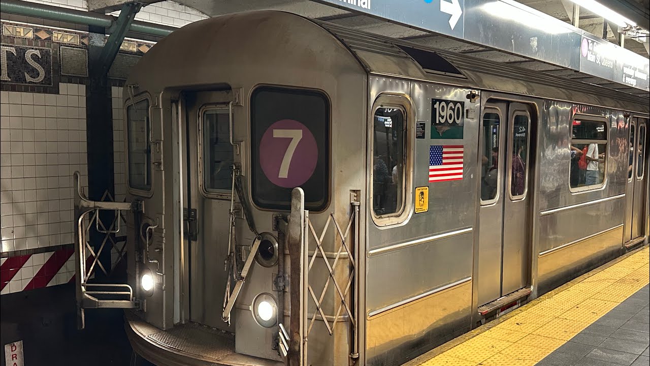 R62A (7) Train (Literally a Garbage Train) Departs at Times Square 42 Street 