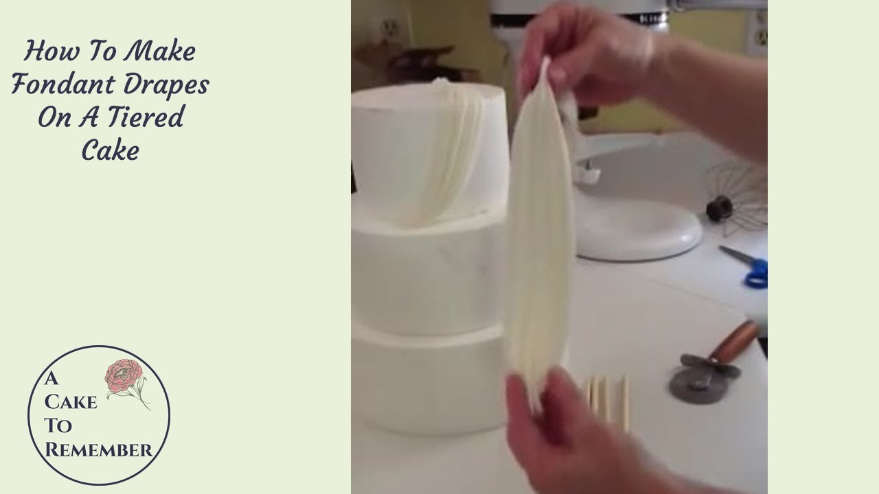 How to do a fondant drape on a cake  Wedding cake tutorials, cake decorating tutorial