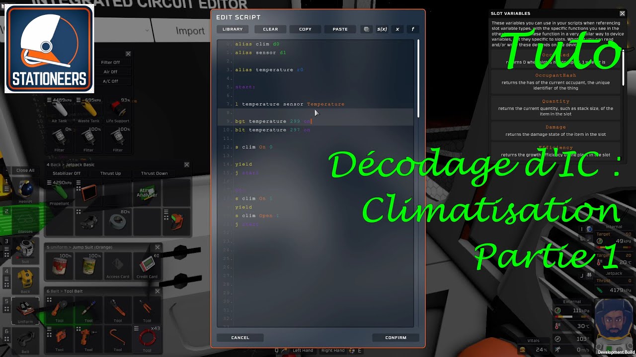 Tuto Stationeers - Décodage d'IC : Climatisation Partie 1 #stationeers #gameplayfr #letsplayfr