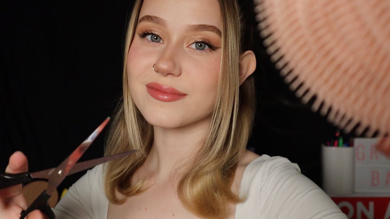ASMR Relaxing Haircut & Style (Soft Spoken)