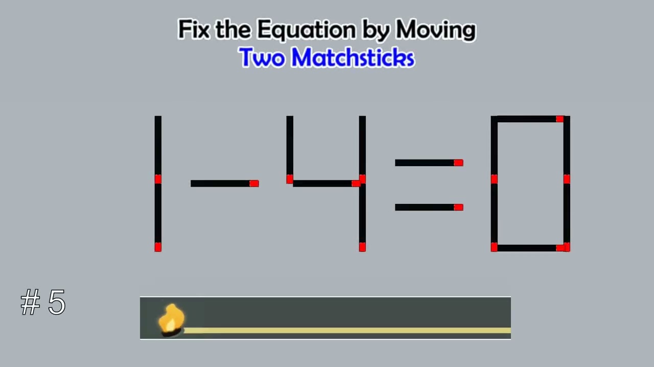 Matchstick Studio #  | Fix the math equation by moving one or two matchsticks |Logic puzzles