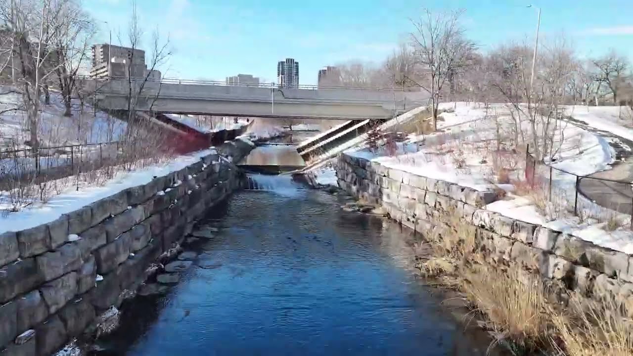 Flying Under the Bridge ❄️🌉 | Winter Over the Water 🚁