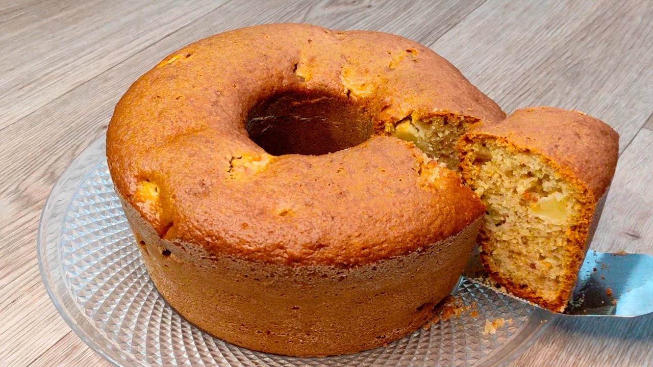 DELICIOSO BIZCOCHO DE MANZANA MUY ESPONJOSO EN LICUADORA FÁCIL Y RÁPIDO🍎🌹| Mis Recetas Facilitas