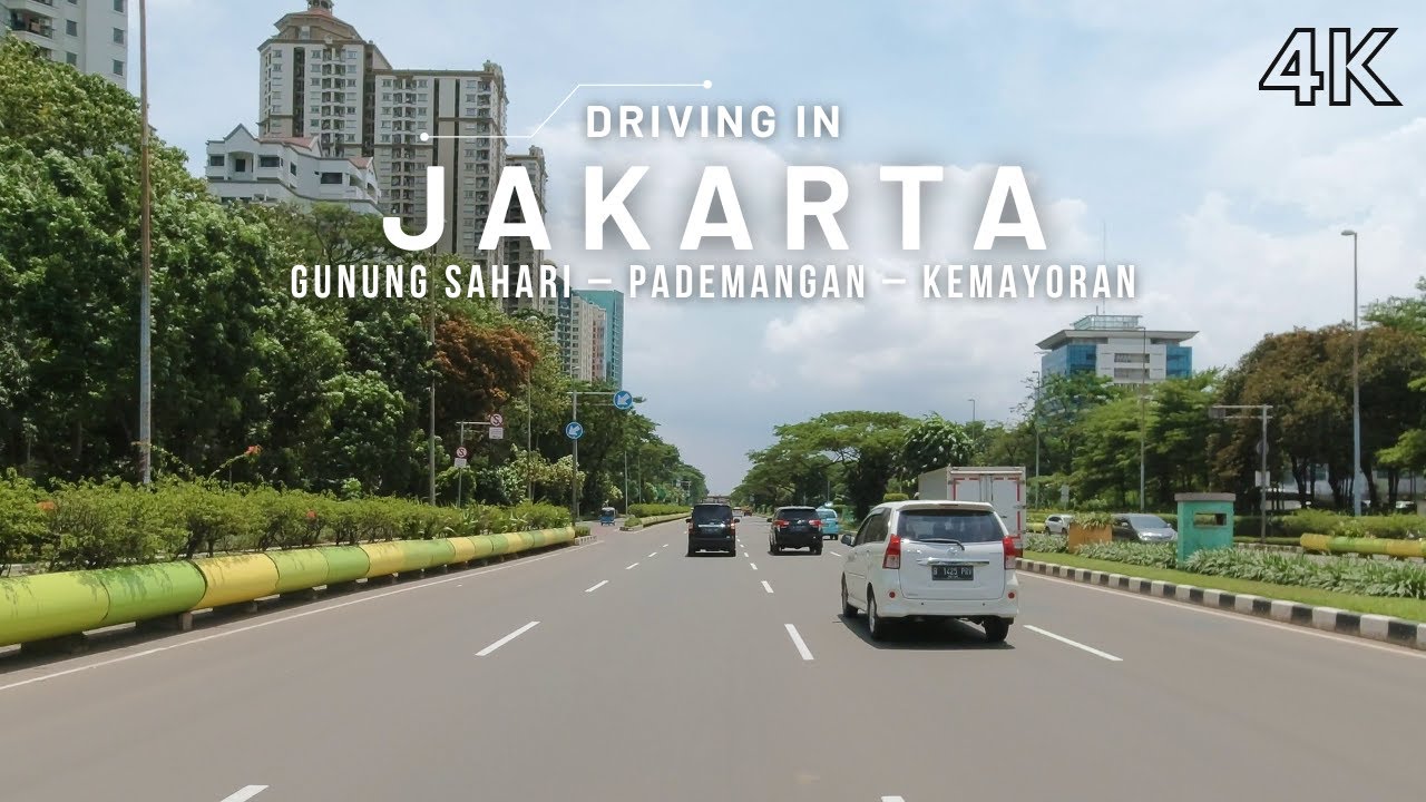 Jakarta 4K - Gunung Sahari, Pademangan, Kemayoran - Driving Downtown