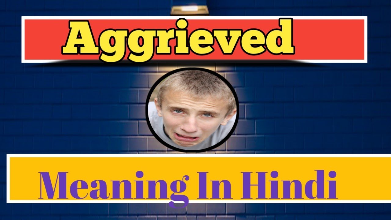 AGGRIEVED MEAING IN HINDI  #Dailyvocab