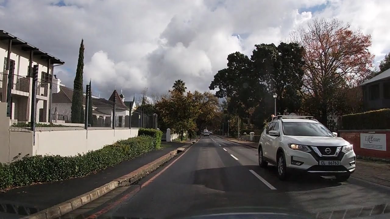 STELLENBOSCH UNIVERSITY VILLAGE DRIVING AROUND - WESTERN CAPE.
