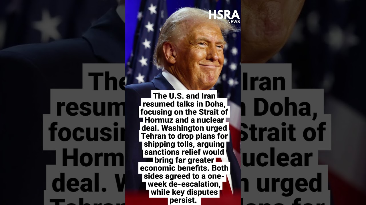 US-Iran Doha Talks : Trump Urges Iran To Drop Strait of Hormuz Tolls #shorts #breakingnews #iran