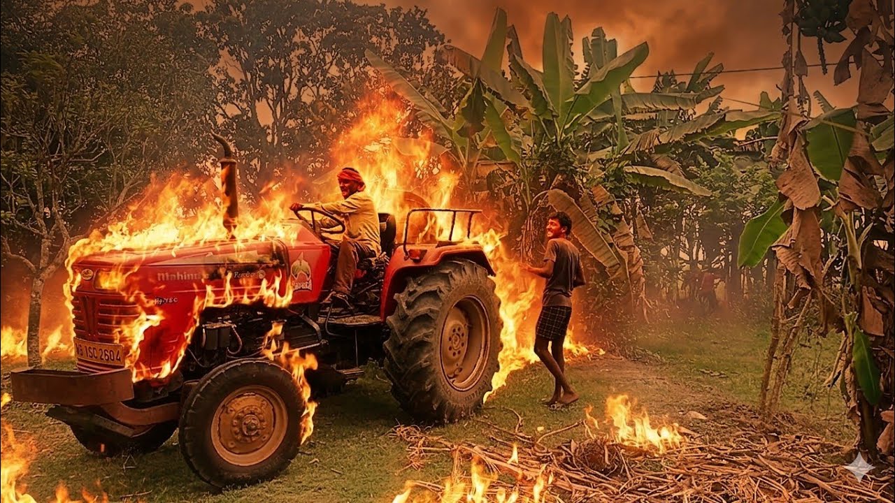 Mahindra turbo 595 Ka thresar Mein performance#Mahindra #Tractor #thresar #threshing #agriculture