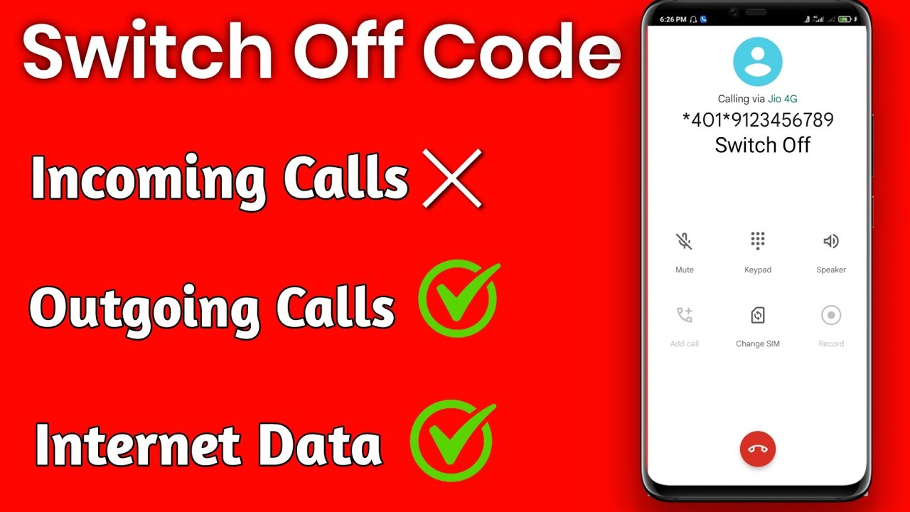 Switch Off Code Kaise Lagaye | Switch Off Code for Jio Sim | @Babbu dada