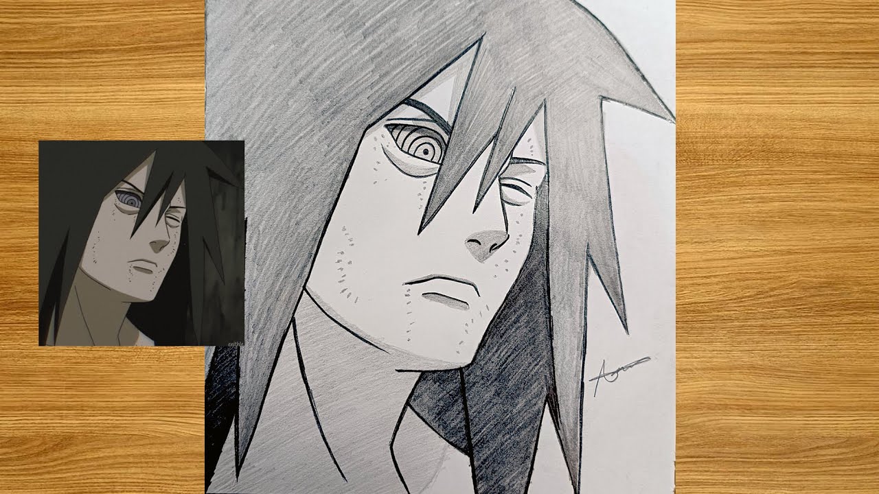 How to draw Madara Uchiha easy | Easy anime drawing tutorial | Drawing step by step for beginners