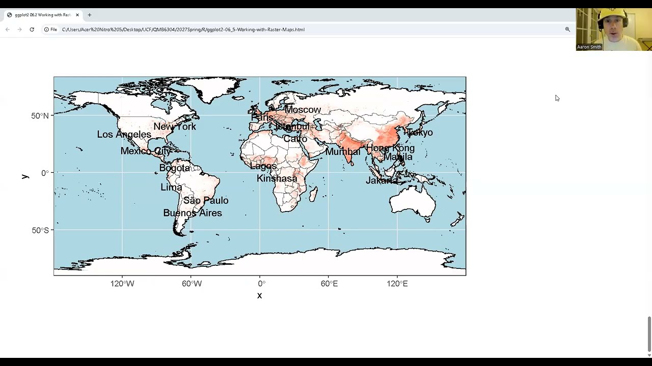 ggplot2 06.2 - Работа с растровыми картами в R (с использованием данных наблюдений Земли НАСА)
