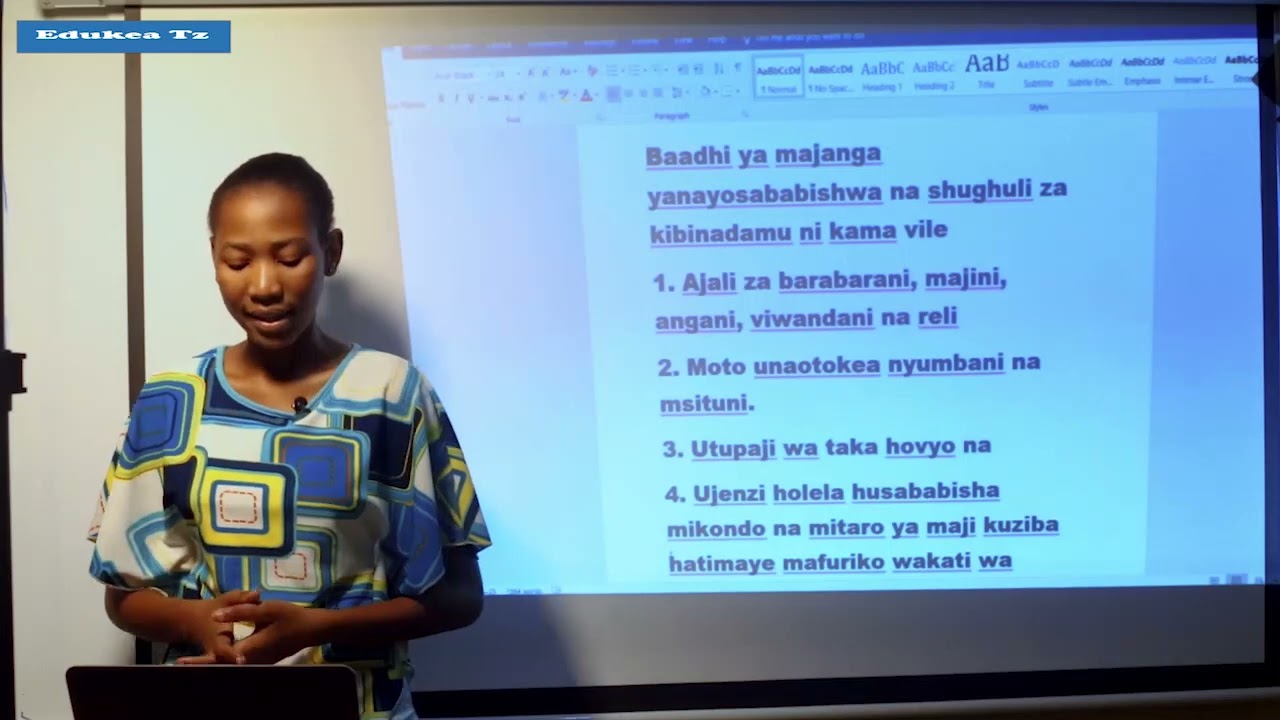 MAARIFA YA JAMII DARASA LA  VI  MABADIRIKO YA TABIA ZA NCHI