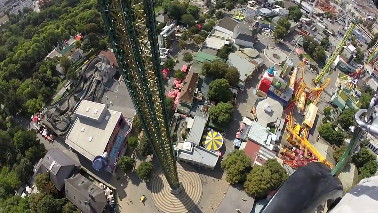 Prater Turm 120 Meter Kettenflieger (Onride) Video Wiener Prater 2018