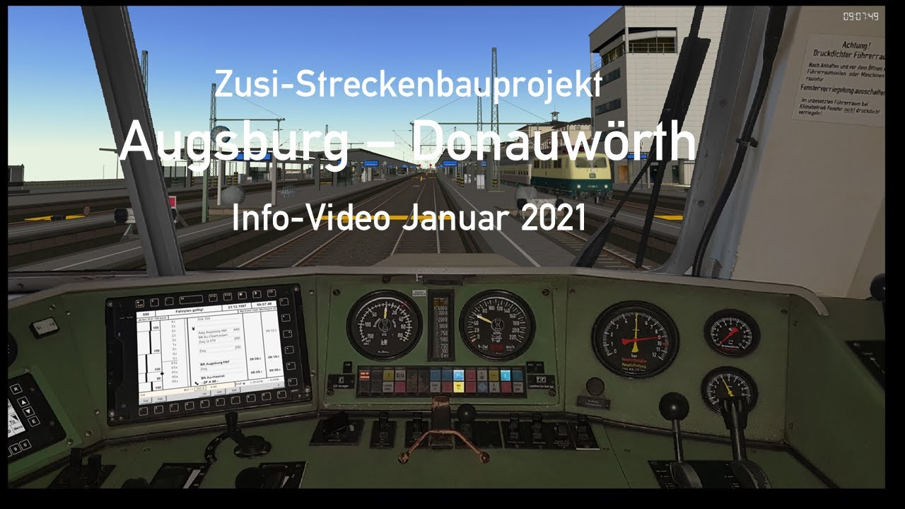 Zusi Augsburg - Donauwörth Bauzustand 1/2021