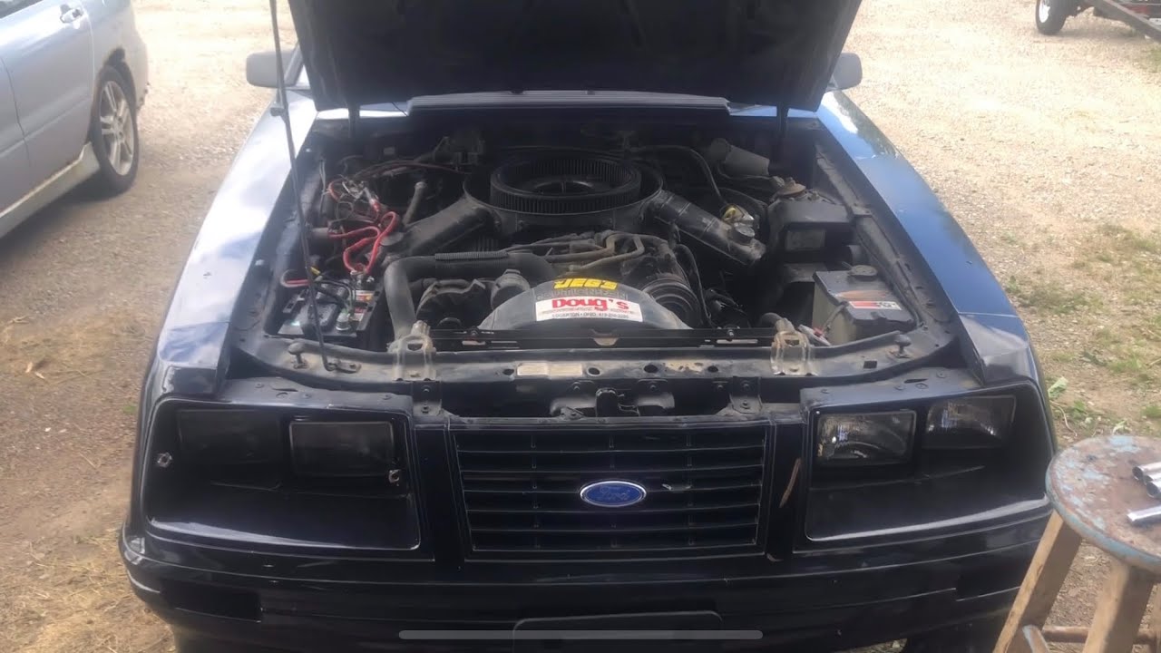 Foxbody Mustang 5.0L 302 overheating coolant leak water pump and thermostat replacement how to guide