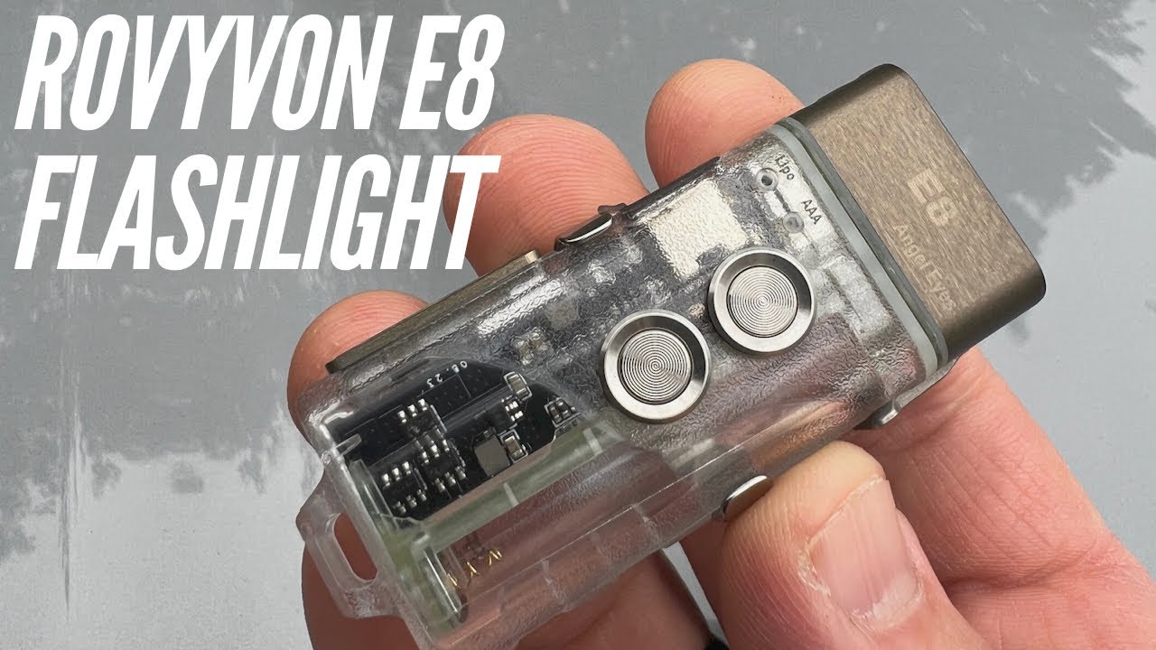 Rovyvon E8 Flashlight: Compact, TONS of Light & Options - LED, Soft White, Red Light