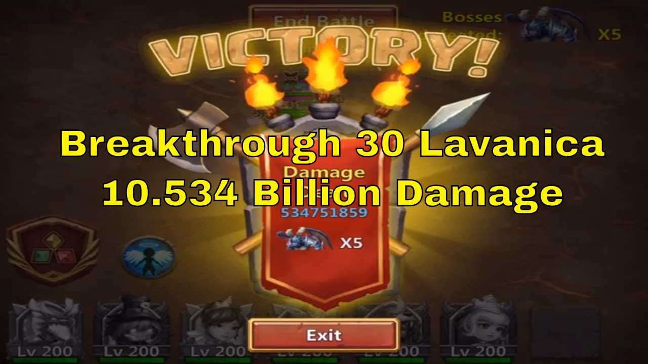 Castle Clash Archdemon Breakthrough 30 Lavanica Gameplay