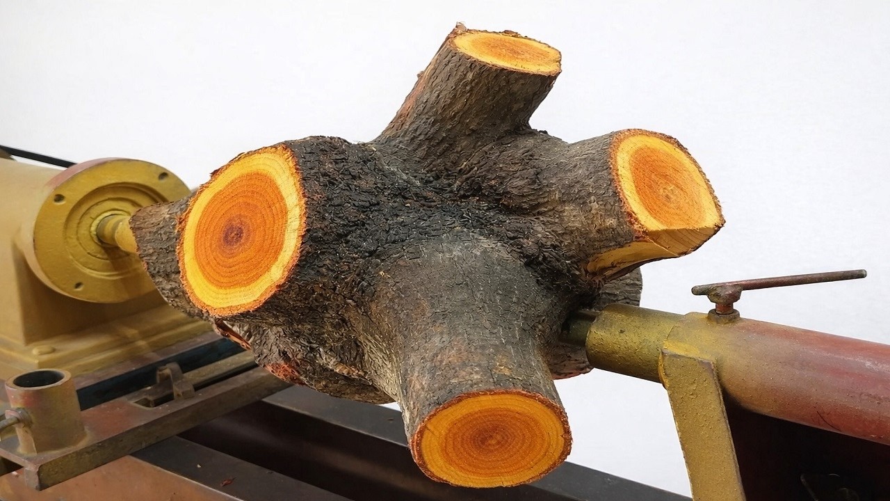 Crazy idea! Spin a super deformable 5 pronged block of wood on a machine!