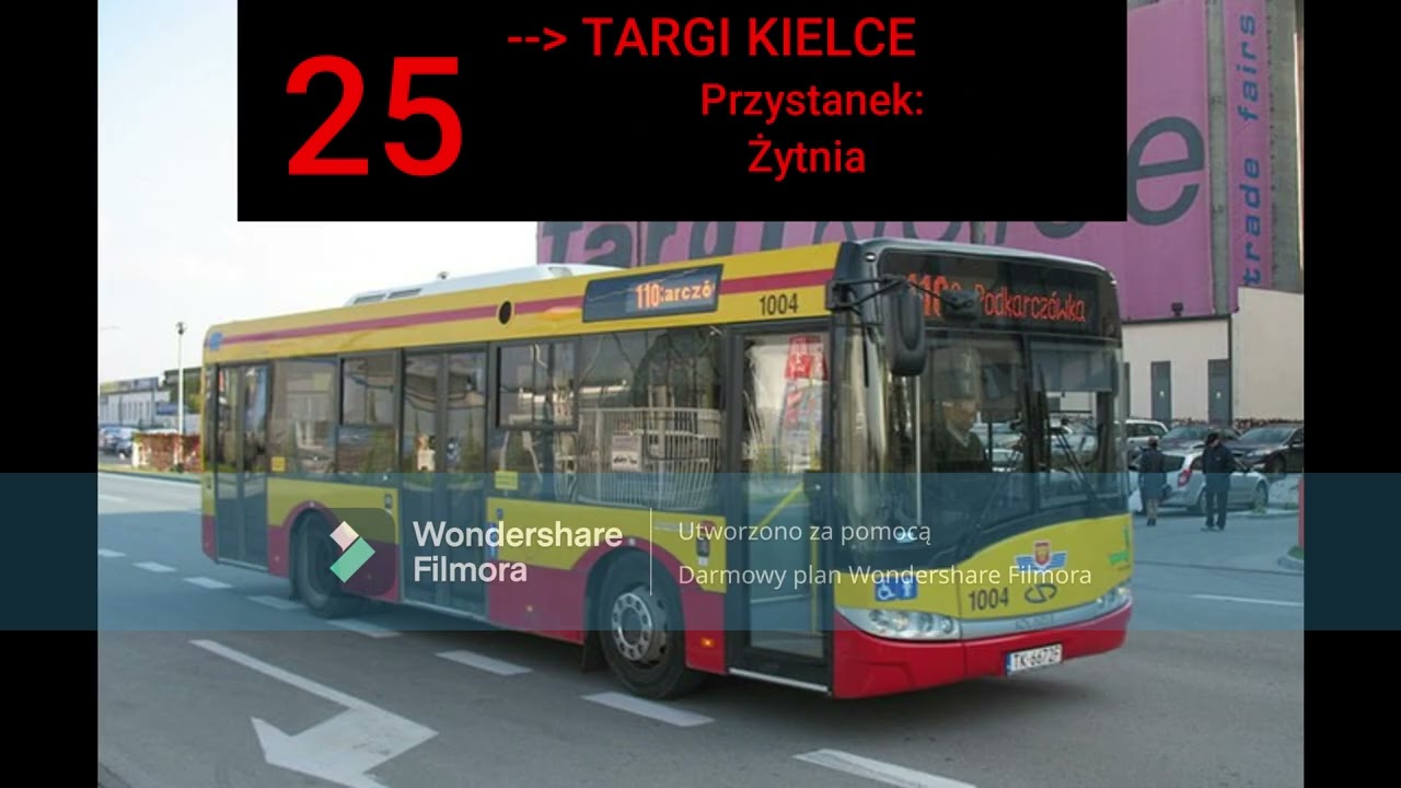Zapowiedzi Przystanków - MPK Kielce - Linia 25 Kierunek TARGI KIELCE