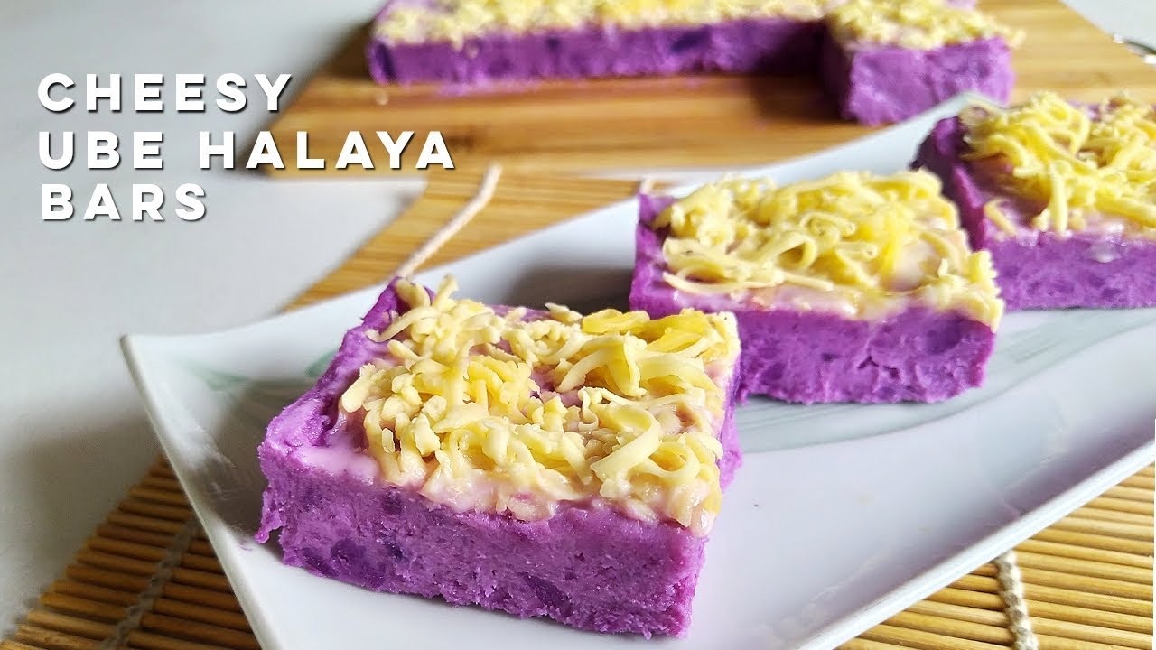 Cheesy Ube Halaya Bar Recipe | How to make Cheesy Purple Yam Bars