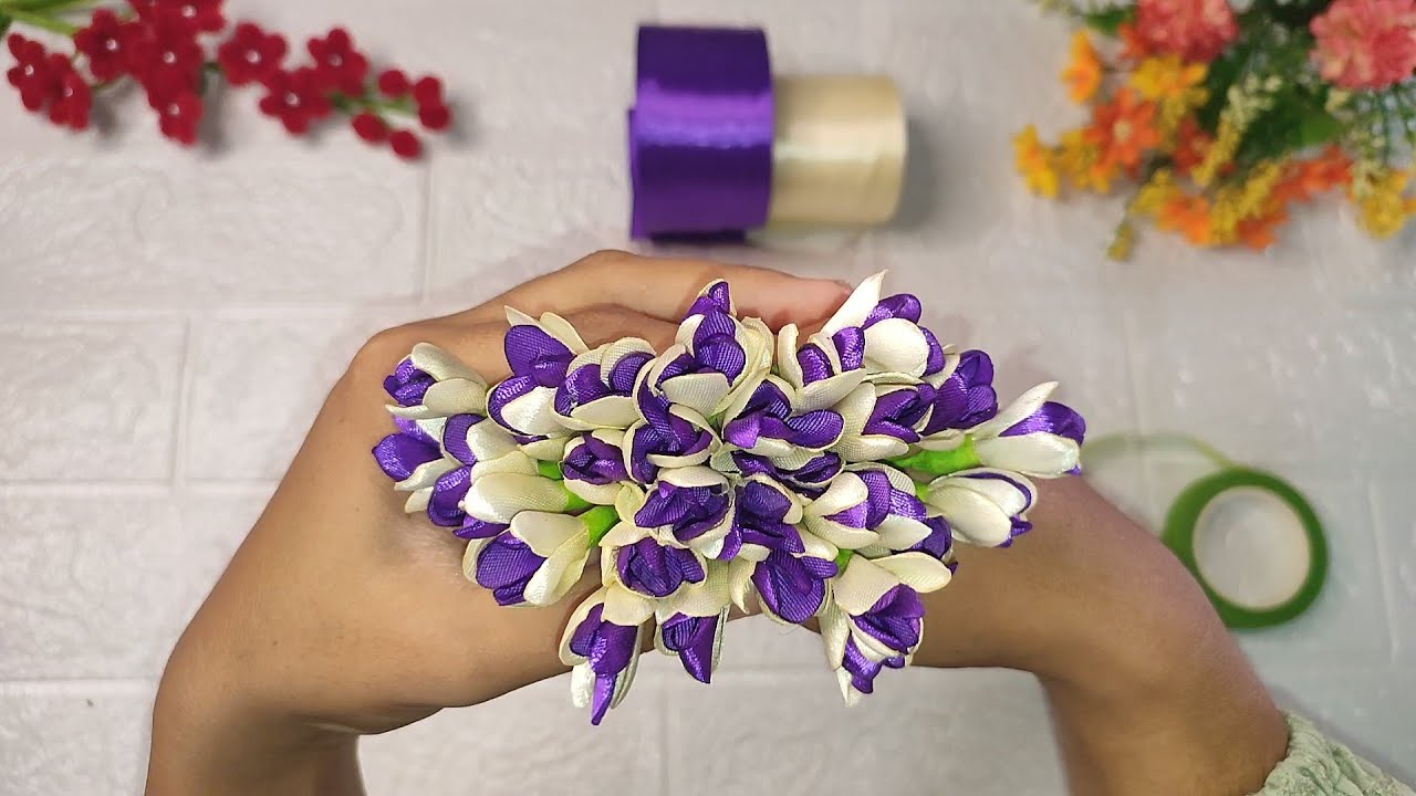 🔥🔥DIY| How To Make satin Ribbon Flower #satinribbonflowers