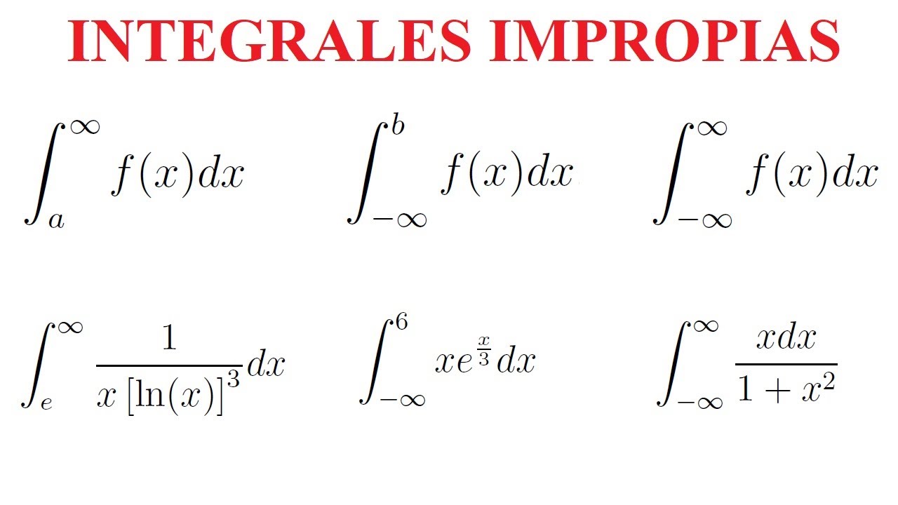 Convergencia de Integrales Impropias.
