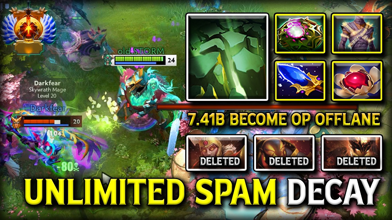 UNLIMITED SPAM DECAY OFFLANE UNDYING | AGHS SCEPTER + OC BUILD | TRULY BECOME OP ZOMBIE 7.41b DOTA 2