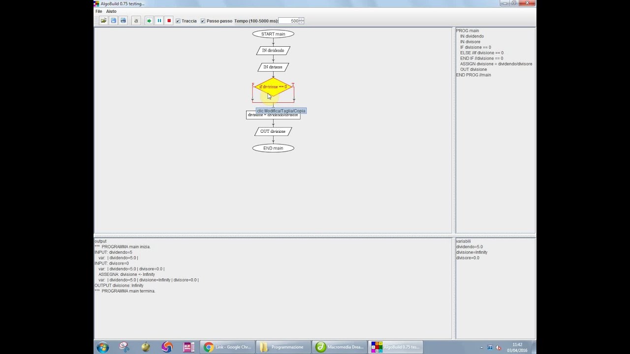 Iniziare a programmare con Algobuild