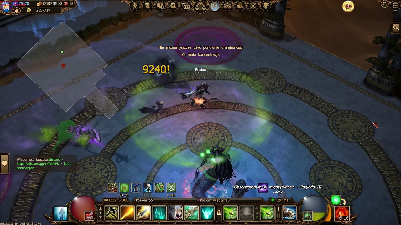 drakensang online R210 Medusa inf3 solo ranger Ronino