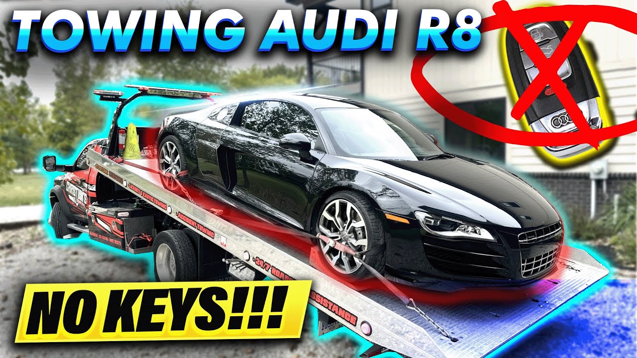 NO KEYS NO PROBLEM Towing an AUDI R8 Like a PRO!