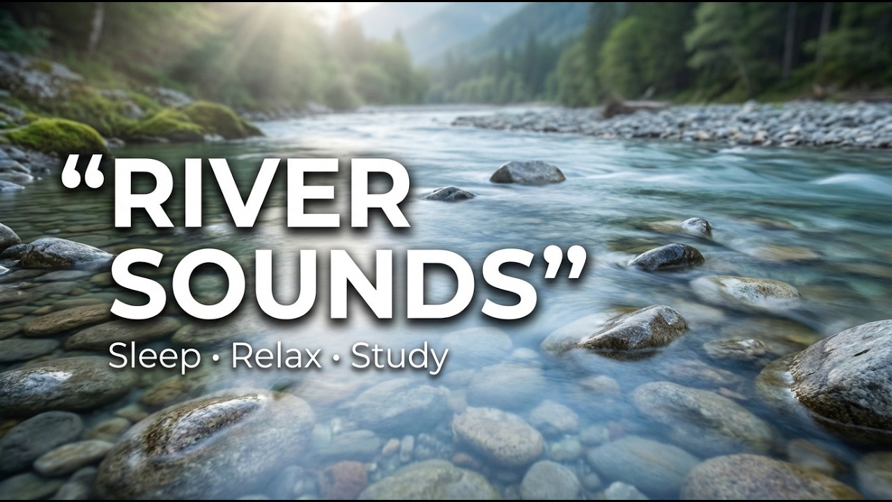 River Sounds for Deep Sleep 🌊 Relaxing Water Sounds All Night