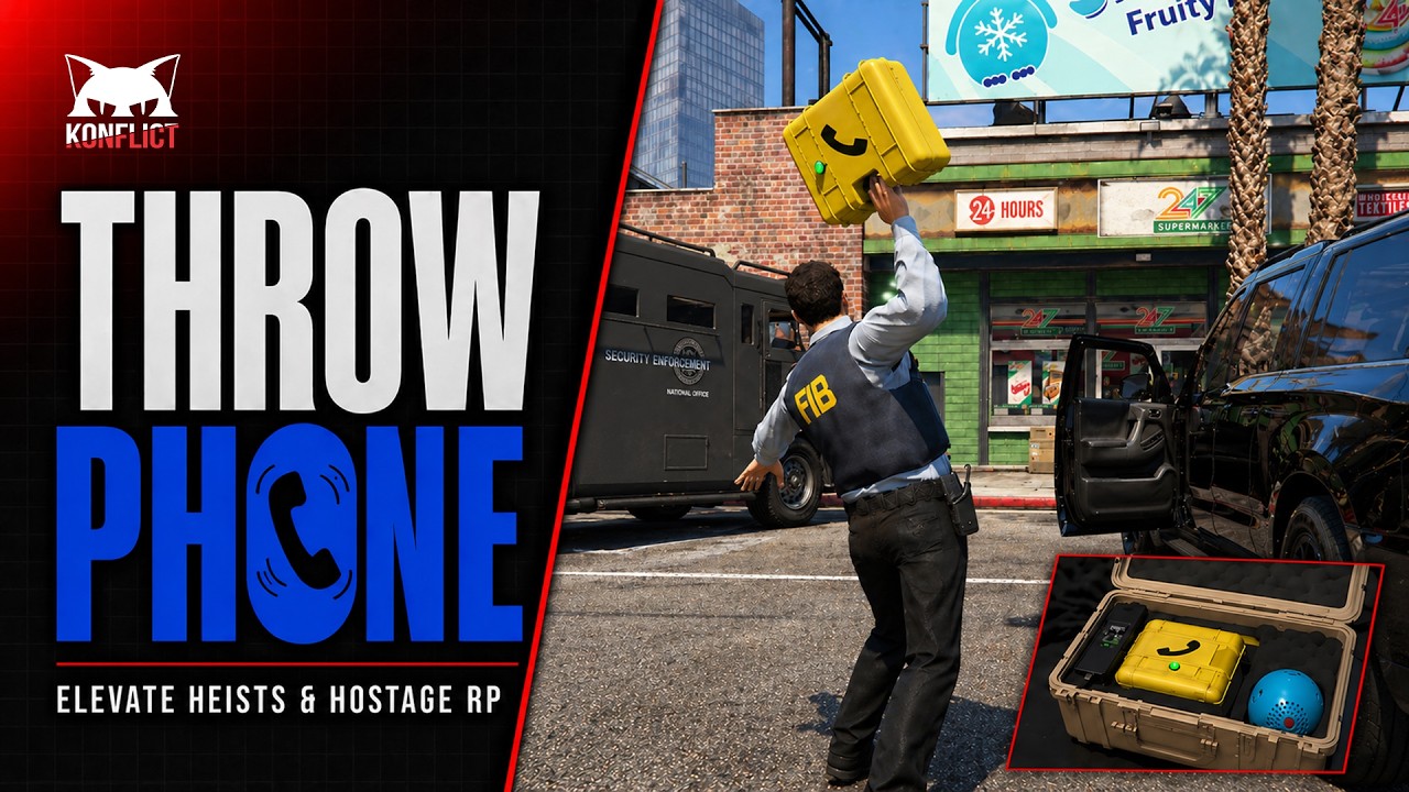 FiveM Throw Phone System | Heists, Hostages & Negotiation