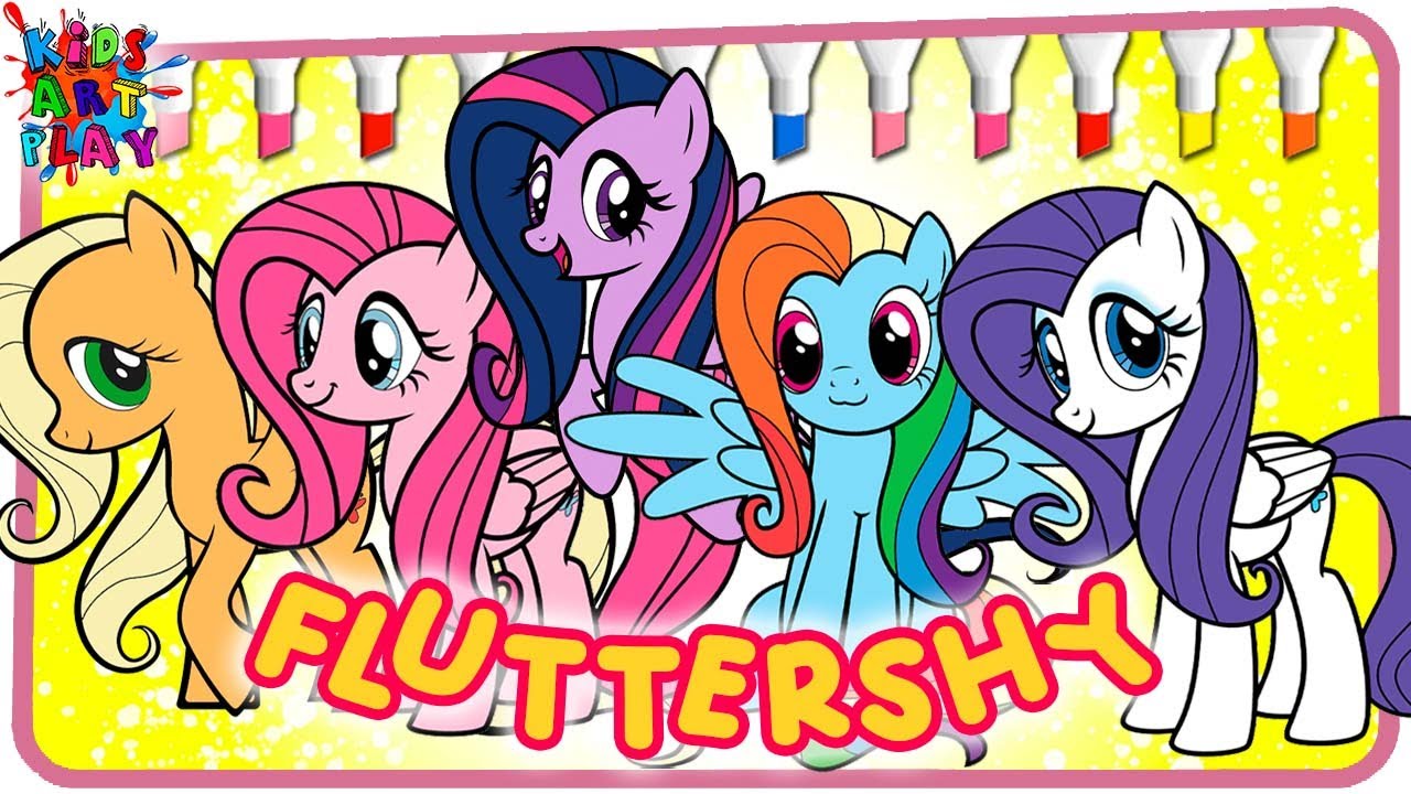 MLP My Little Pony Fluttershy As All Ponies Color Swap coloring pages