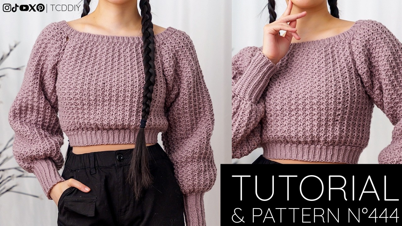 How to Crochet: Balloon Sleeve Sweater | Pattern & Tutorial DIY