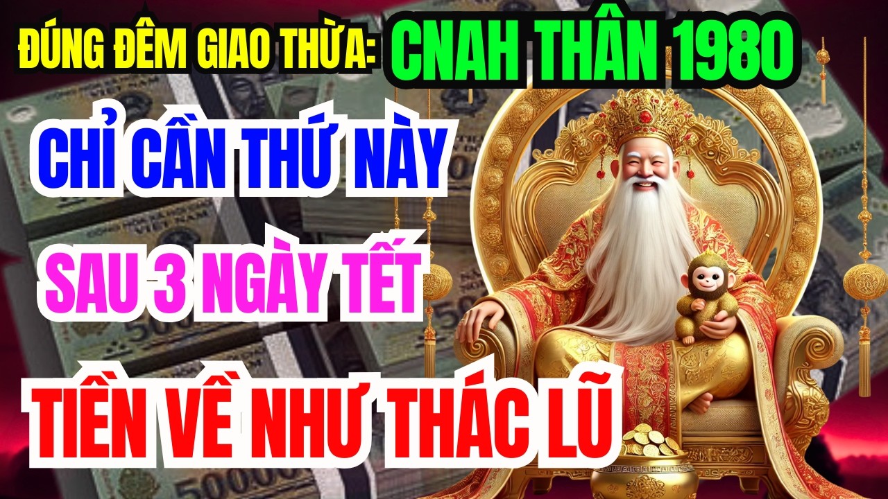 Canh Thân 1980 Đúng Đêm Giao Thừa Lén Làm 7 Việc Này –Trời Thương Phật Độ, Sẽ giàu To Đổi Đời!