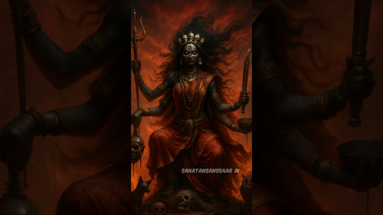 Maa Chamunda&rsquo;s 3 Secret Mantras to Destroy Enemies🤯 #sanatandharma #maadurga #chamunda #maakali