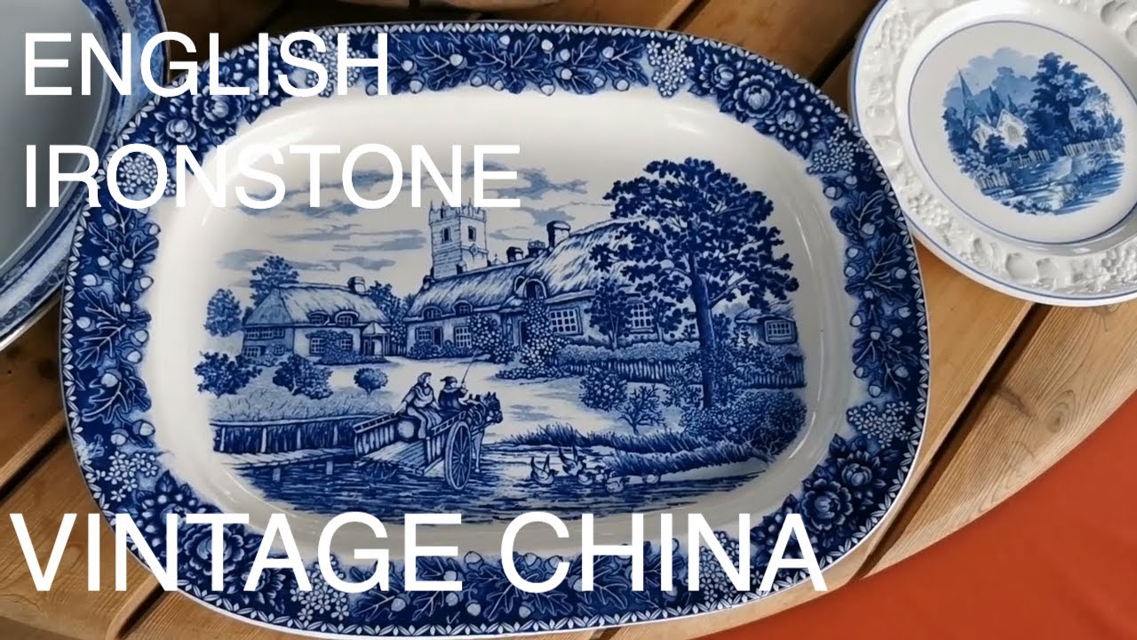 Cottage Virtual Vintage Fair China Collection ENGLISH ironstone Blue And White China
