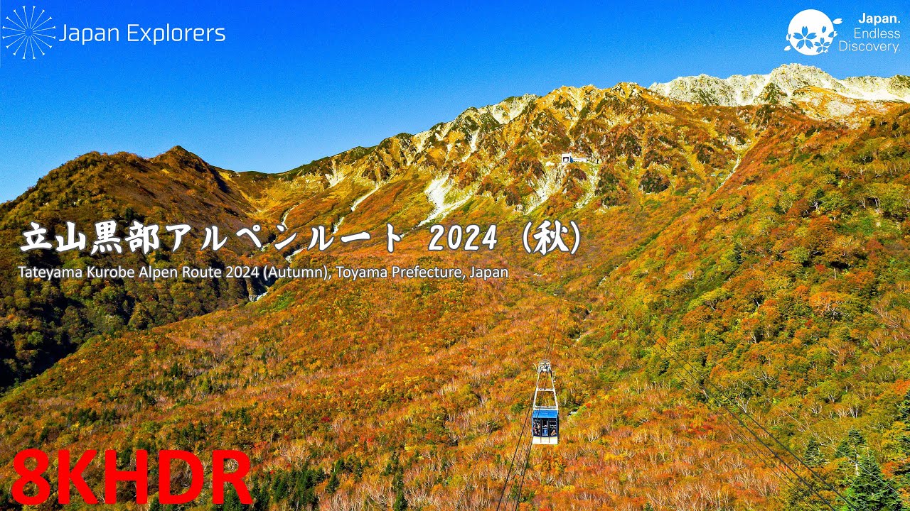 立山黒部アルペンルートの紅葉 2024 Tateyama Kurobe Alpine Route Autumn 8KHDR