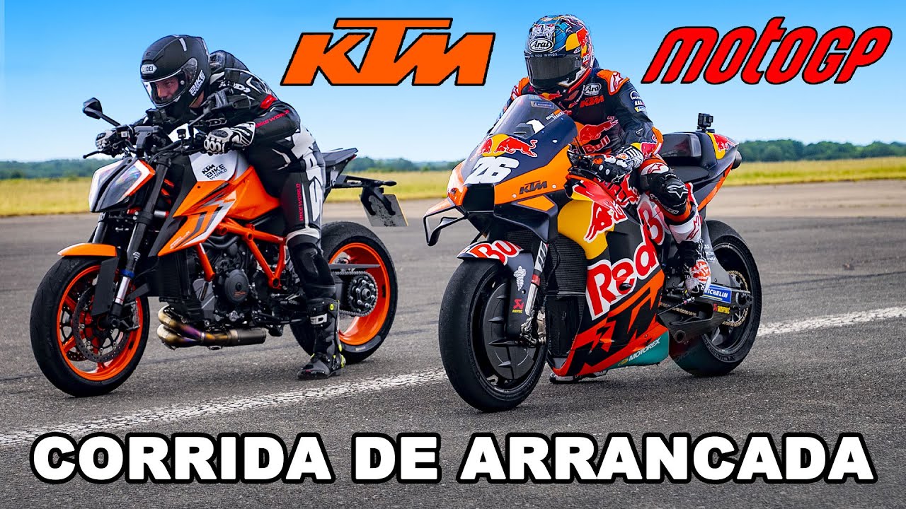 Moto da MotoGP vs KTM de rua: CORRIDA DE ARRANCADA