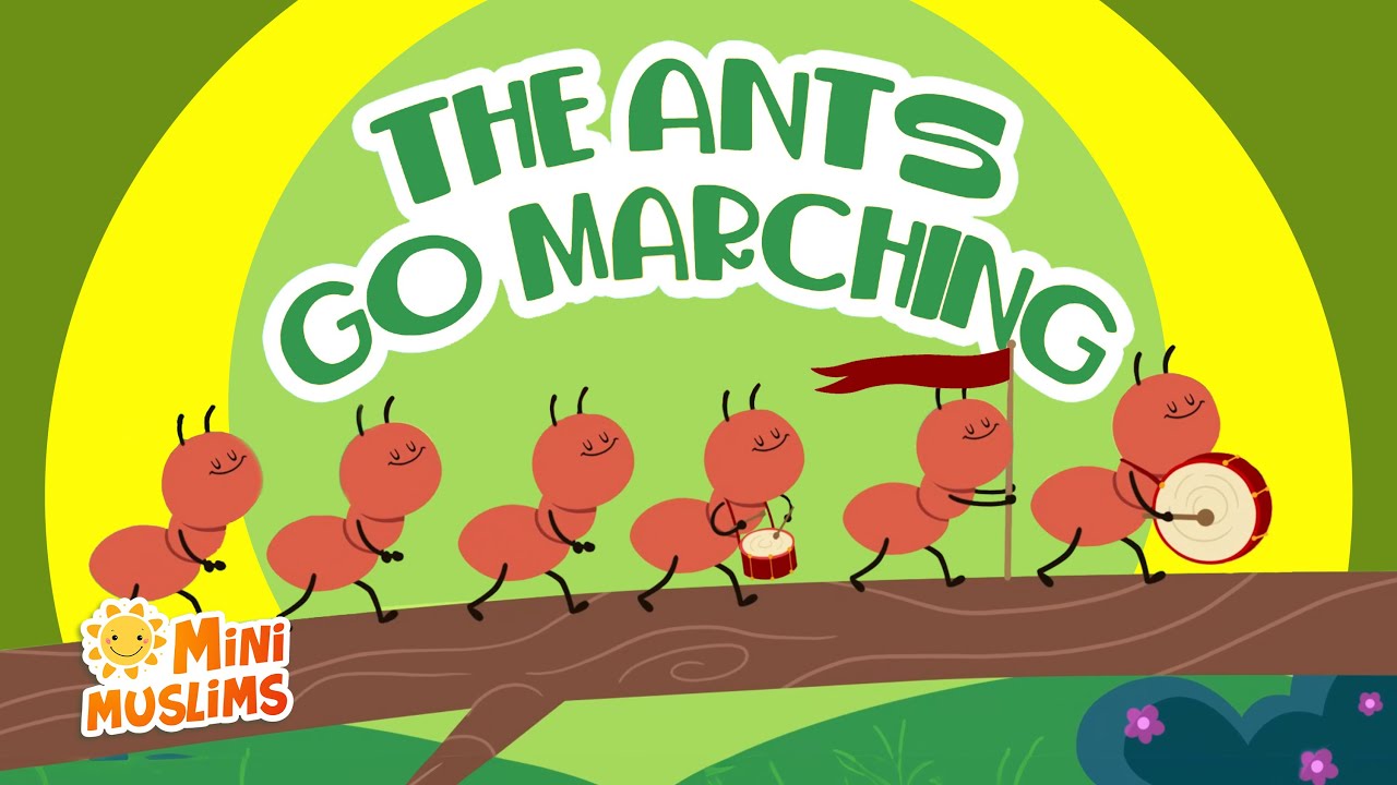 Islamic Songs For Kids 🐜 The Ants Go Marching 🥁  MiniMuslims