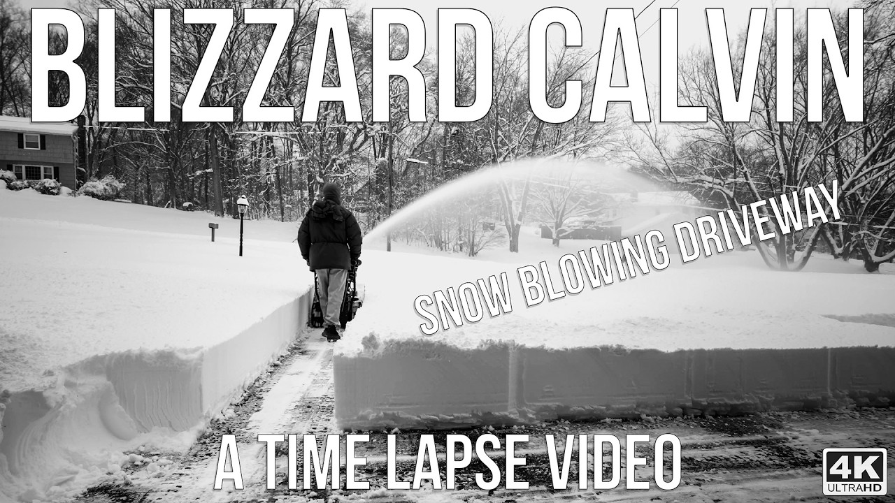 Blizzard Calvin Cleanup | Snow Blowing Timelapse | Norwich, CT | 4K