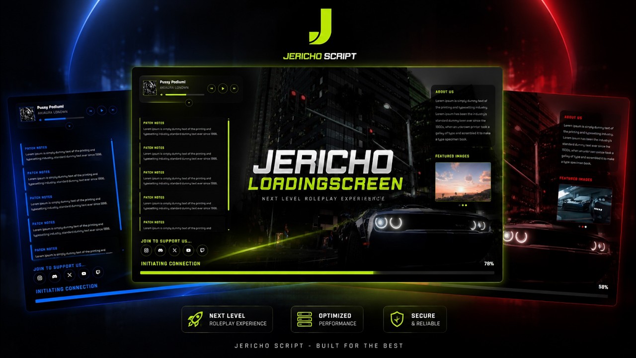 [RELEASE][FREE] Jericho Loadingscreen | Premium FiveM Loading Screen 🎥