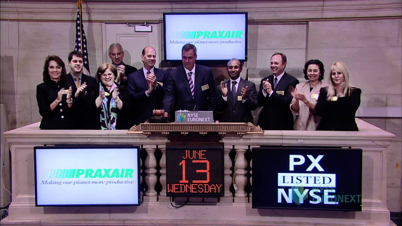 Praxair Celebrates 20th-year Listing Anniversary