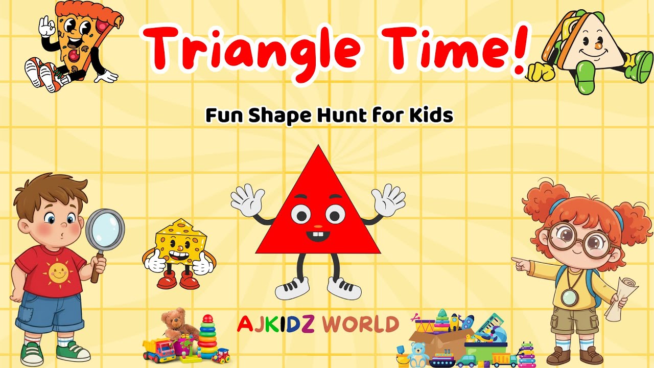 🔺🍕 Triangle Time! | Fun Shape Hunt for Kids 🌈✨ | Learn Triangles with Easy Examples