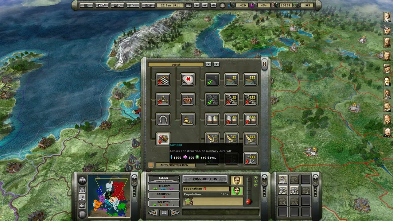 Aggression: Reign Over Europe. German campaign (Historical path). Part 2 - Kaiser's speech