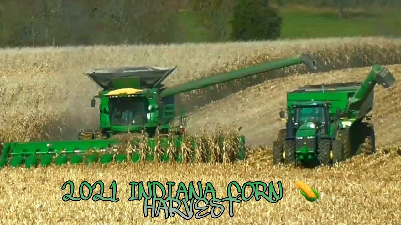 CORN HARVEST 🌽 2021 JOHN DEERE S680 HARVESTING CORN WITH a 16 ROW CORN HEAD