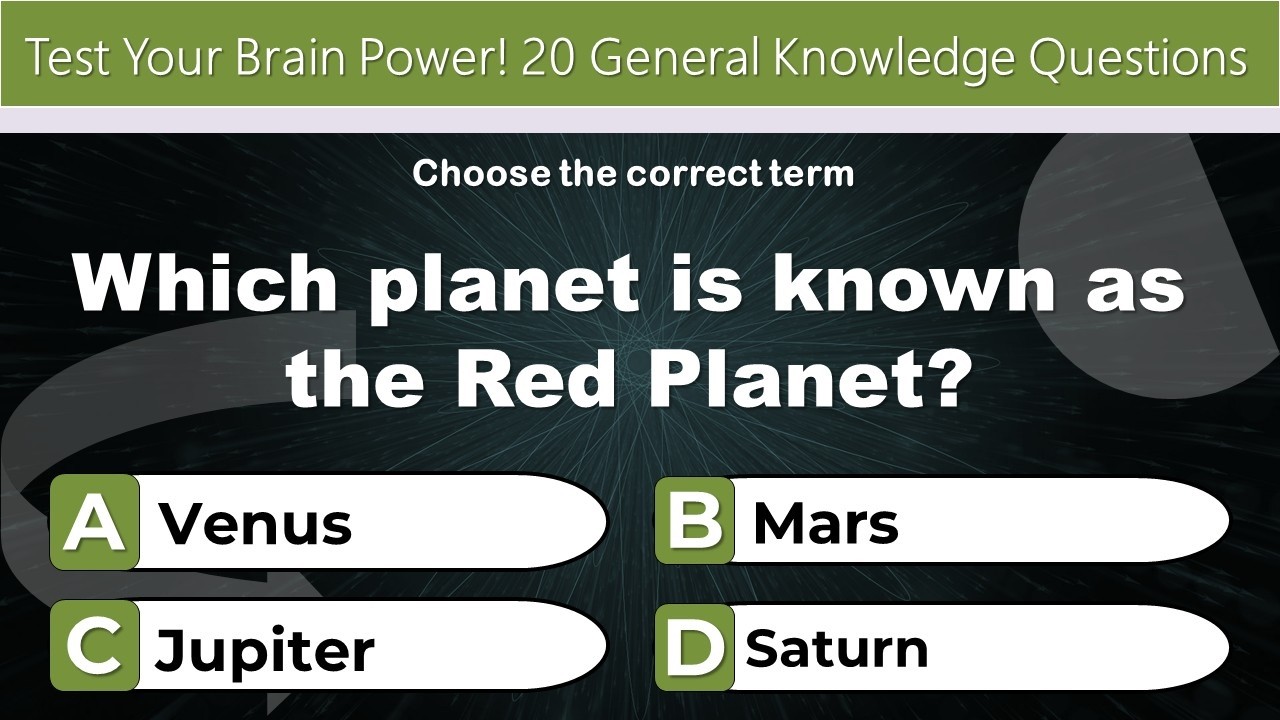 Test Your Brain Power! 20 General Knowledge Questions #6